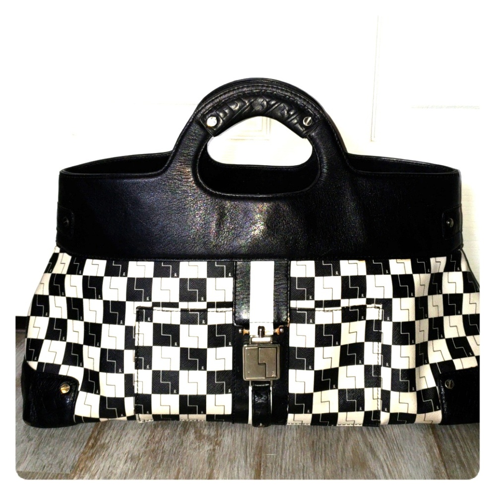 L.a.m.b. hopewell checkerboard tote bag